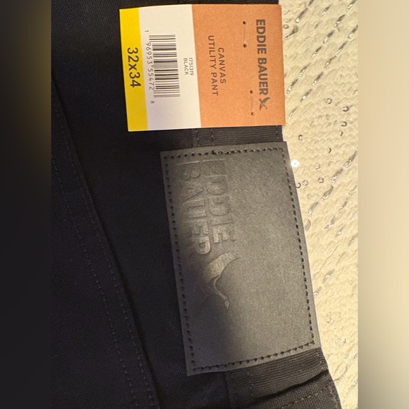 Black Canvas Pants Eddie Bauer Men’s Utility Pant - Picture 14 of 16